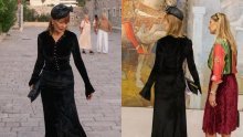 Đurđa Tedeschi u haljini od crnog baršuna na otvorenju izložbe Mersada Berbera
