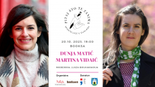 'Spisateljice u dijalogu': U Booksu stižu Dunja Matić i Martina Vidaić