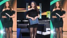 Perje, šljokice i crna mreža: Voditeljica Dore u haljini koja nije mogla proći nezamijećeno