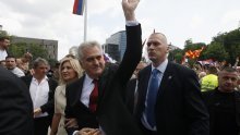 EU enlargement commissioner, Serbian president on Belgrade's EU path