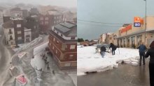 Superćelijska oluja pogodila Španjolsku: Tuča zatrpala aute
