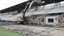 Počelo rušenje zapadne tribine stadiona u Kranjčevićevoj