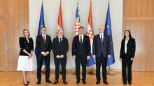 Povodom 90. Zlatne igle vodstvo Udruženja zagrebačkih obrtnika kod Milanovića