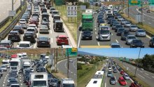 FOTO/VIDEO Kilometarski redovi na Lučkom u oba smjera, kolone i zastoji na većini autocesta