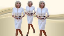 Svi bruje o njezinoj haljini: Brigitte Macron istaknula vitak stas i preplanulu put