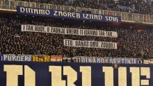 Boysi na kraju utakmice izvjesili poruku u čast Rudiju Belinu i sve rekli o igri Dinama