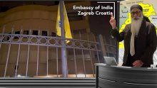 VIDEO Sikhi skinuli indijsku zastavu, hvale se vandalizmom veleposlanstva u Zagrebu: Oglasilo se ministarstvo