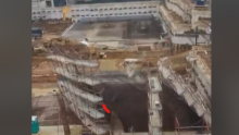 VIDEO Mrežama se širi dramatična snimka: Urušile se skele na gradilištu na Rebru