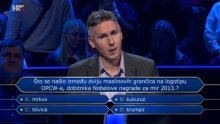 Došao do 13. pitanja pa sve riskirao: Znate li što skriva logotip OPCW-a u 'Milijunašu'