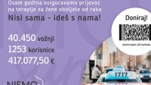 Udruga Nismo same punih osam godina ženama oboljelima od raka osigurava besplatan taksi prijevoz na terapije