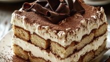 Raskošna tiramisu torta s čokoladom desert je za posebne prilike