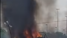 Užas na A3: Kamion se zapalio i udario u dalekovod, vozač stradao?