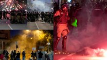 Pogledajte dramatične scene iz Beograda: Topovski udari, baklje i deseci uhićenih