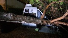 Dramatična noć na Cresu: Bor pao na kamper, vatrogasci pilama oslobodili zarobljene osobe