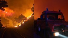 VIDEO Stižu dramatične snimke goleme buktinje kod Omiša: Vatra guta sve pred sobom