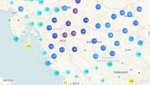 Ova karta najbolje pokazuje promjenu vremena u jednom danu: 'Jučer u isto vrijeme...'