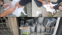 FOTO Policija pokazala što je pronašla kod navijača u Splitu: Pogledajte gdje su skrivali pirotehniku