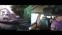 Samo još jedan muškarac koji u vožnji razbija vjetrobran