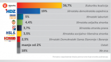 Koga birači podržavaju (izvor: Cro Demoskop)