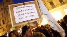 Anti-government protest rally in Zagreb