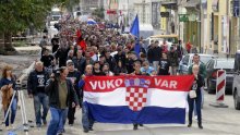 Protesters on peace walk through Vukovar