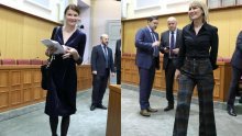 Moda u Saboru: Sabina Glasovac u baršunu, Bruna Esih u trendi hlačama