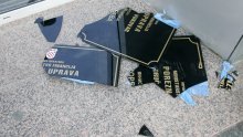 Ponovno razbijena dvojezična ploča u Vukovaru