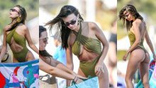 Provokativni badić jedva je ukrotio bujne obline slavne brinete u koju je gledala cijela plaža
