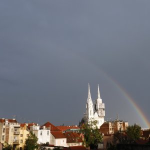 Dvostruka duga iznad Zagreba