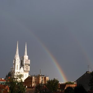 Dvostruka duga iznad Zagreba