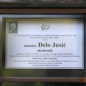 Posljednji ispraćaj skladatelja i dirigenta Đele Jusića na krematoriju