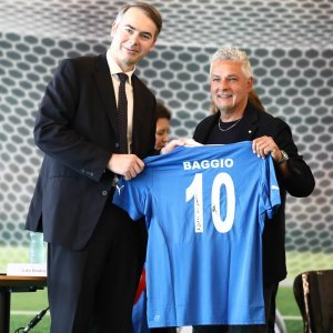 Predstavljanje nogometnog kampa za djecu, Roberto Baggio