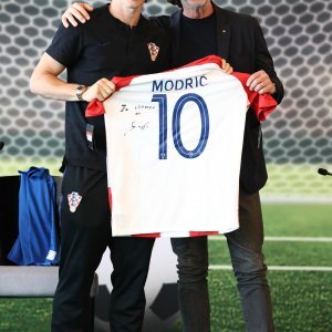 Predstavljanje nogometnog kampa za djecu, Luka Modrić