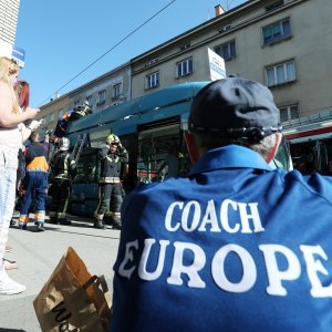 Požar tramvaja u Zagrebu