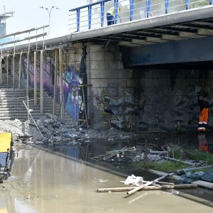 Poplava ispod Mosta Slobode