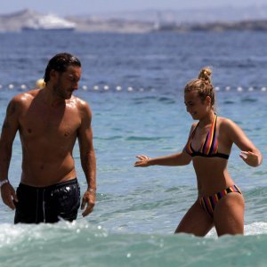 Francesco Totti i kćer Chanel na plaži