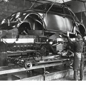 VW Buba na proizvodnoj traci 1945.