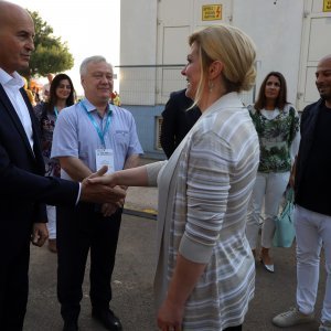 Vili Bassanese i Predsjednica Kolinda Grabar-Kitarović na ATP turniru u Umagu