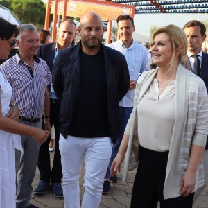 Darko Lukšić i Predsjednica Kolinda Grabar-Kitarović na ATP turniru u Umagu