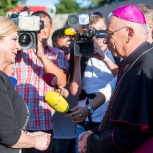 Predsjednica Grabar-Kitarović na proslavi Velike Gospe na trsatskom svetištu