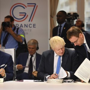 Summit G7, Giuseppe Conte i Boris Johnson