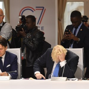 Summit G7, Giuseppe Conte i Boris Johnson