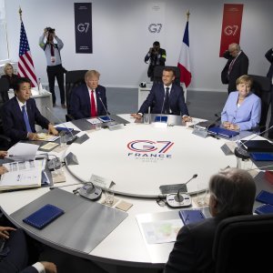 Summit G7,  Donald Tusk, Giuseppe Conte, Shinzo Abe, Donald Trump, Emmanuel Macron, Angela Merkel, Justin Trudeau