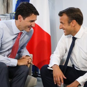 Summit G7, Justin Trudeau i Emmanuel Macron
