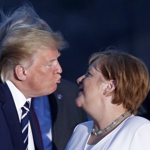 Summit G7, Donald Trump i Angela Merkel