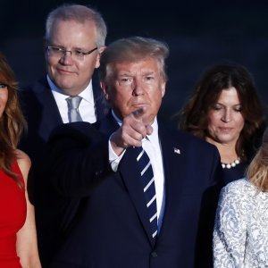 Summit G7, Melania Trump, Donald Trump i Brigitte Macron