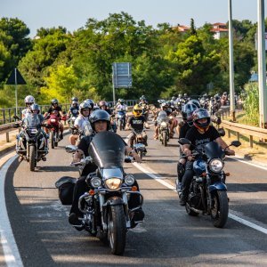 Pula: Tisuće motorista sudjelovalo u defileu povodom 25. godišnjice Croatia Bike Weeka