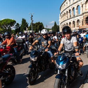 Pula: Tisuće motorista sudjelovalo u defileu povodom 25. godišnjice Croatia Bike Weeka