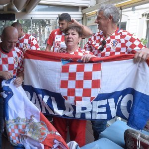 Hrvatski navijači uoči utakmice kod Azerbajdžana