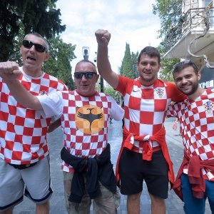 Hrvatski navijači uoči utakmice kod Azerbajdžana